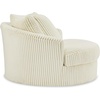 image:imageSignature Design by Ashley Lindyn White Oversized Swivel Accent ChairWhite