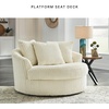 image:imageSignature Design by Ashley Lindyn White Oversized Swivel Accent ChairWhite