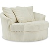 image:imageSignature Design by Ashley Lindyn White Oversized Swivel Accent ChairWhite