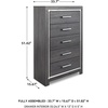 image:imageSignature Design by Ashley Lodanna Fully Assembled Gray 5 Drawer ChestGrey