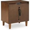 image:imageSignature Design by Ashley Lyncott Wood Nightstand with Charging Station