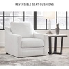 image:imageSignature Design by Ashley Maitelynn Casual Accent Chair for Living Room No Assembly Required Chalk White Polyester Chenille Armchair 36 WideCasual