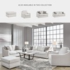 image:imageSignature Design by Ashley Maitelynn Casual Accent Chair for Living Room No Assembly Required Chalk White Polyester Chenille Armchair 36 WideCasual