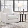 image:imageSignature Design by Ashley Maitelynn Casual Accent Chair for Living Room No Assembly Required Chalk White Polyester Chenille Armchair 36 WideCasual