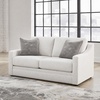 image:imageSignature Design by Ashley Maitelynn Casual Accent Chair for Living Room No Assembly Required Chalk White Polyester Chenille Armchair 36 WideLoveseat