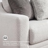 image:imageSignature Design by Ashley Maitelynn Casual Accent Chair for Living Room No Assembly Required Chalk White Polyester Chenille Armchair 36 WideModern