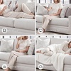 image:imageSignature Design by Ashley Maitelynn Casual Accent Chair for Living Room No Assembly Required Chalk White Polyester Chenille Armchair 36 WideModern