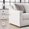 image:imageSignature Design by Ashley Maitelynn Casual Accent Chair for Living Room No Assembly Required Chalk White Polyester Chenille Armchair 36 WideModern