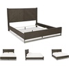 image:imageSignature Design by Ashley Marble Top Dresser with Mirror Grayish BrownCalifornia King Panel Bed