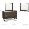 image:imageSignature Design by Ashley Marble Top Dresser with Mirror Grayish BrownDresser and Mirror