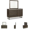 image:imageSignature Design by Ashley Marble Top Dresser with Mirror Grayish BrownDresser and Mirror