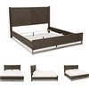 image:imageSignature Design by Ashley Marble Top Dresser with Mirror Grayish BrownKing Panel Bed