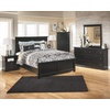image:imageSignature Design by Ashley Maribel Full Size Traditional Panel Bed Black2drawer