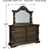 image:imageSignature Design by Ashley Maylee 6 Drawer Dresser with Mirror Dark BrownDark Brown