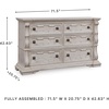 image:imageSignature Design by Ashley Maylee King Size Bed Frame and Headboard BrownAntique White