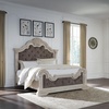 image:imageSignature Design by Ashley Maylee King Size Bed Frame and Headboard BrownAntique White