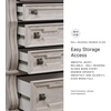 image:imageSignature Design by Ashley Maylee King Size Bed Frame and Headboard BrownAntique White