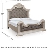 image:imageSignature Design by Ashley Maylee King Size Bed Frame and Headboard BrownAntique White