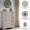 image:imageSignature Design by Ashley Maylee King Size Bed Frame and Headboard BrownAntique White