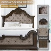 image:imageSignature Design by Ashley Maylee King Size Bed Frame and Headboard BrownDark Brown