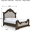 image:imageSignature Design by Ashley Maylee King Size Bed Frame and Headboard BrownDark Brown