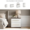 image:imageSignature Design by Ashley Mazilar Contemporary Nightstand with Two Drawers USB Charging Wood 2531 W x 1555 D x 2508 H Dark BrownMatte WhiteNightstand