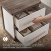 image:imageSignature Design by Ashley Mazilar Contemporary Nightstand with Two Drawers USB Charging Wood 2531 W x 1555 D x 2508 H Dark BrownMatte WhiteNightstand