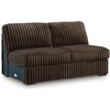image:imageSignature Design by Ashley MidnightMadness Jumbo Corduroy Chair and a HalfBrown
