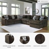 image:imageSignature Design by Ashley MidnightMadness Jumbo Corduroy Chair and a HalfBrown