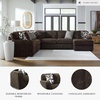 image:imageSignature Design by Ashley MidnightMadness Jumbo Corduroy Chair and a HalfBrown
