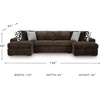 image:imageSignature Design by Ashley MidnightMadness Jumbo Corduroy Chair and a HalfBrown