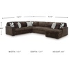 image:imageSignature Design by Ashley MidnightMadness Jumbo Corduroy Chair and a HalfBrown