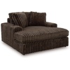 image:imageSignature Design by Ashley MidnightMadness Jumbo Corduroy Chair and a HalfBrown