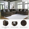 image:imageSignature Design by Ashley MidnightMadness Jumbo Corduroy Chair and a HalfBrown