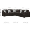 image:imageSignature Design by Ashley MidnightMadness Jumbo Corduroy Chair and a HalfBrown