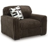 image:imageSignature Design by Ashley MidnightMadness Jumbo Corduroy Chair and a HalfBrown