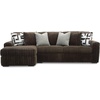 image:imageSignature Design by Ashley MidnightMadness Jumbo Corduroy Chair and a HalfBrown