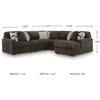 image:imageSignature Design by Ashley MidnightMadness Jumbo Corduroy Chair and a HalfBrown