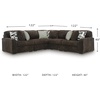 image:imageSignature Design by Ashley MidnightMadness Jumbo Corduroy Chair and a HalfBrown