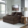 image:imageSignature Design by Ashley MidnightMadness Jumbo Corduroy Chair and a HalfBrown