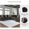 image:imageSignature Design by Ashley MidnightMadness Jumbo Corduroy Chair and a HalfBrown