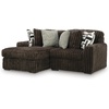 image:imageSignature Design by Ashley MidnightMadness Jumbo Corduroy Chair and a HalfBrown