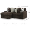 image:imageSignature Design by Ashley MidnightMadness Jumbo Corduroy Chair and a HalfBrown