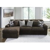 image:imageSignature Design by Ashley MidnightMadness Jumbo Corduroy Chair and a HalfBrown