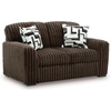 image:imageSignature Design by Ashley MidnightMadness Jumbo Corduroy Chair and a HalfBrown