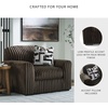 image:imageSignature Design by Ashley MidnightMadness Jumbo Corduroy Chair and a HalfBrown