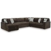 image:imageSignature Design by Ashley MidnightMadness Jumbo Corduroy Chair and a HalfBrown