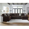 image:imageSignature Design by Ashley MidnightMadness Jumbo Corduroy Chair and a HalfBrown