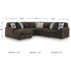 image:imageSignature Design by Ashley MidnightMadness Jumbo Corduroy Chair and a HalfBrown