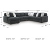 image:imageSignature Design by Ashley MidnightMadness Jumbo Corduroy Chair and a HalfGrey